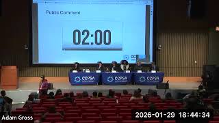 CCPSA Public Meeting- January 29, 2026