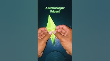 Simple Origami "a Grasshopper" Easy Tutorial for KID #origamidiy #diy #shorts #art