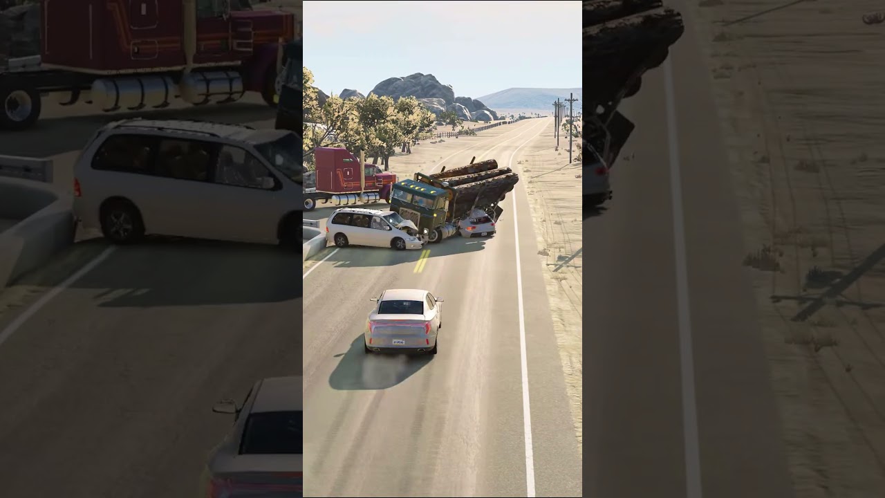 Realistic Highway Car Crashes 