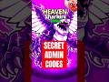 NEW *BEST* HEAVEN EVENT SECRET ADMIN CODES FORTNITE STEAL THE BRAINROT