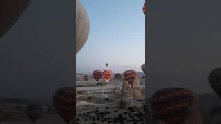 Кападокия, экстрим, пролёт между скал на воздушном шаре. 10.09.2021