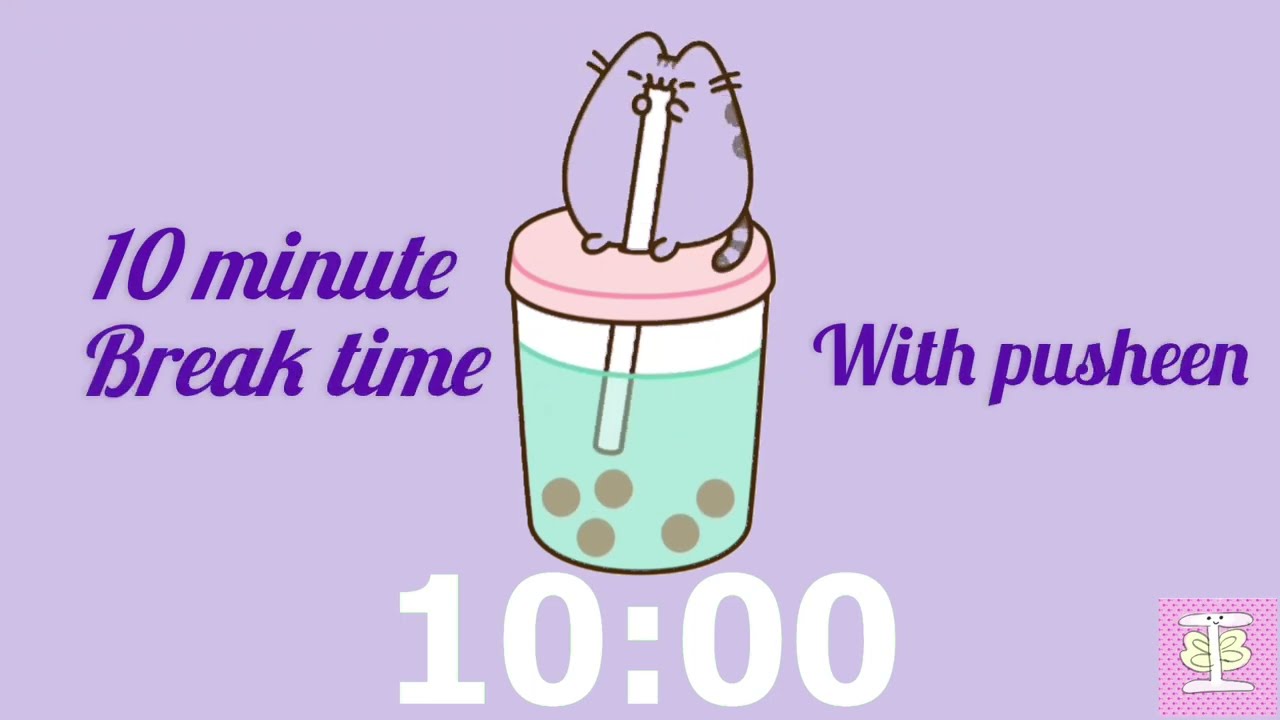 ✨️10 Minute Study Break with Pusheen 🧋 Cute Timer & Lo-Fi Chill Vibes✨️