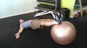 Swiss Ball Hamstring Curl - Knee Flexion, Hip Extension