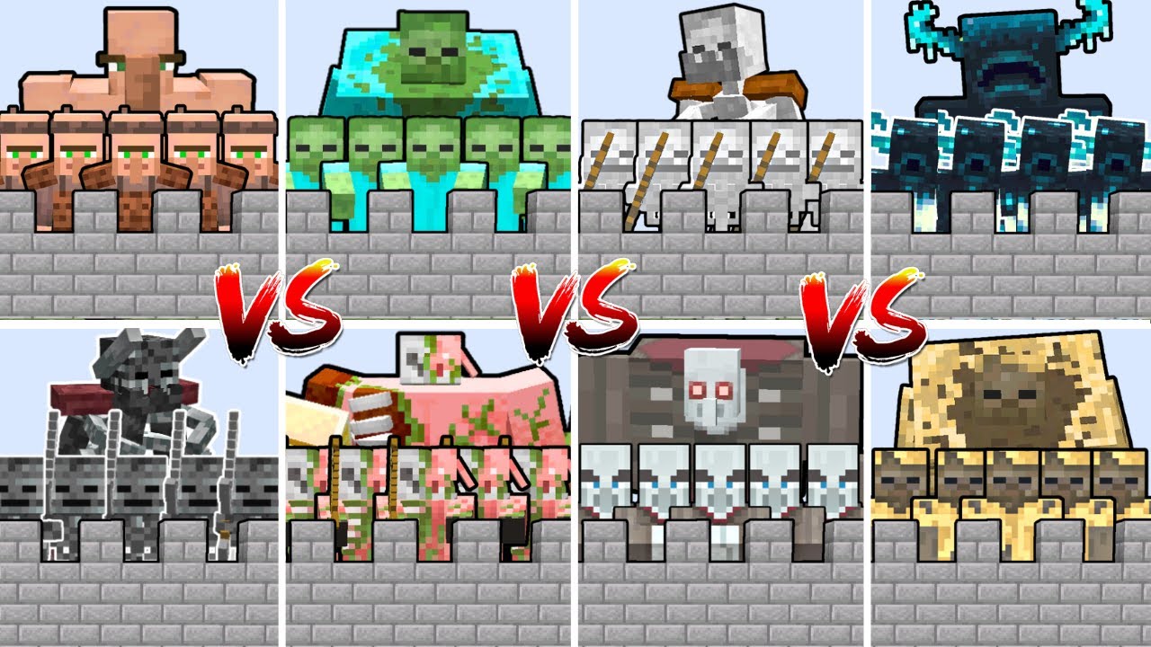 ALL MOB CASTLES TOURNAMENT | Minecraft Mob Battle