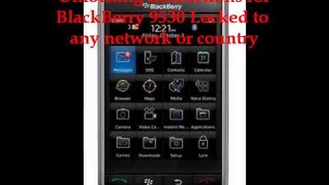 How to unlock BlackBerry 9530 - Free IMEI unlock Code for 9530
