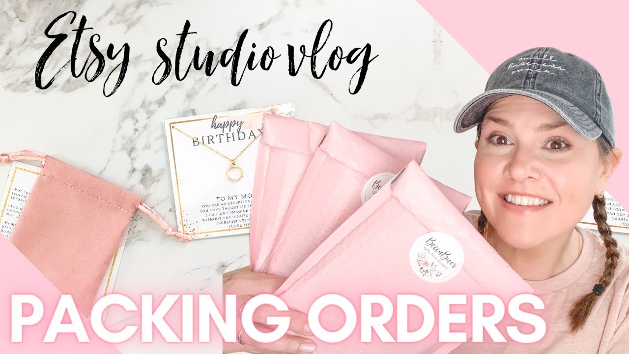How I run my small Etsy jewelry business: packaging orders, Studio Vlog ...