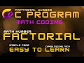 #Math Factorial number  || Create in programing || #easy Code only 5 line ||  in hindi mai  ||