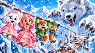 Ice Giant Saved the Snowy Cat! ❄️ | Magical Moon Leaf Rescue Story | 3D Animated Moral Story