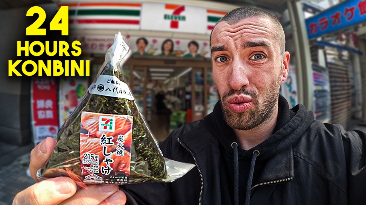 24 Hours Eating ONLY Tokyo Convenience Store Food 🇯🇵