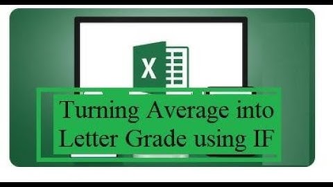 MS Excel, the "IF" Function, & Letter Grades