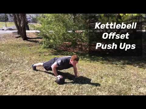 Kettlebell Offset Push Ups