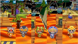 TALKING TOM HERO DASH||ALL TOM HERO CHARACTERS LAVA DOWN #talkingtom#talkingtomherodash#lavadown screenshot 2