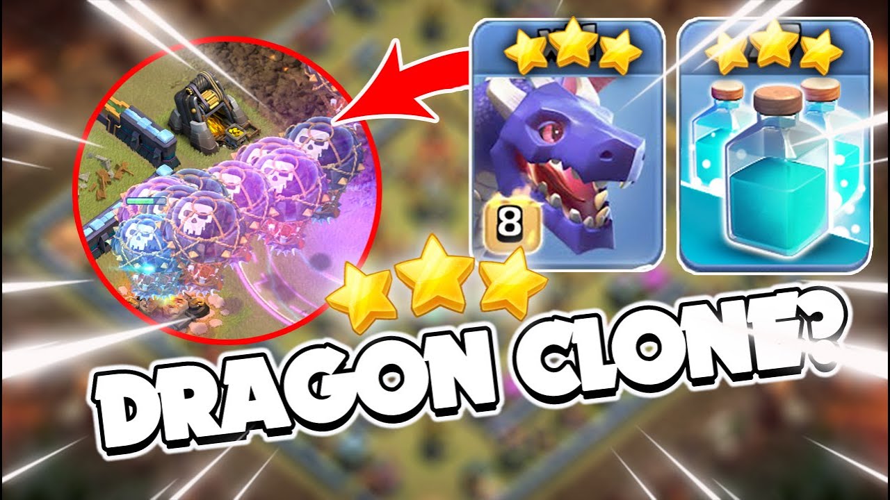 TH 14 DRAGON + CLONE Attack Strategy - dz clashing