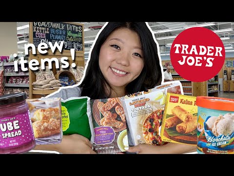TRADER JOE’S FOOD HAUL! Trying NEW Trader Joe''''s Frozen Foods & Snacks 2022