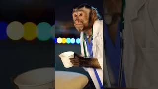 When your surgeon is a monkey! 😂💉 #MonkeyBusiness #GroomingGoals #PetPranks #CosmeticChaos #ViralV