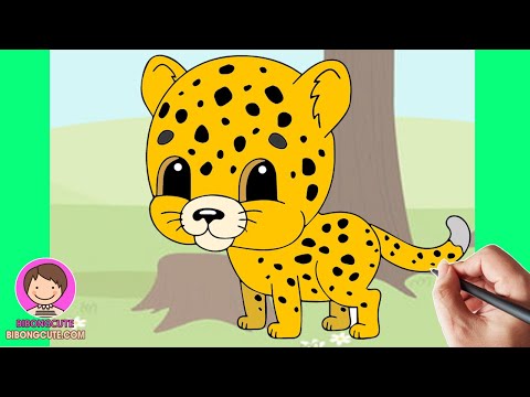 How To Draw A Cheetah Easy – Drawing Cute Cartoon Step By Step