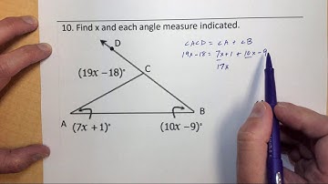 Exterior angle theorem