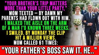 My Parents Called My Wedding A Little Party-Until My Father's Boss Recognized the Groom