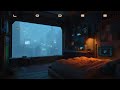 Blade Runners Lodge: Cozy Cyberpunk Ambience | Relaxing Winter Bedroom for Focus & Sleep