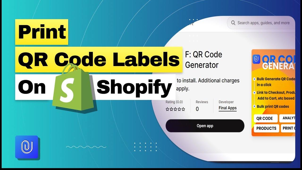 How to print QR code labels through shopify store YouTube