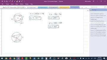 Inscribed Angles Lesson 12 3