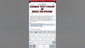 Change Text Color in Mail on iPhone #shortsindia #viral