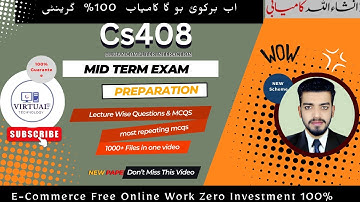 Cs408 midterm exam Preparation - How to get full marks Cs408 - Cs408 Lecture wise MCQS &Tricks#cs408