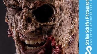 Zombie Mask MakeUp Halloween Tutorial The Walking Dead [Eng Subs]