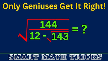 Canada | A Nice Square Root Algebra Problem | Can You Solve √(144 / (12√143)) = ? | Math Challenge