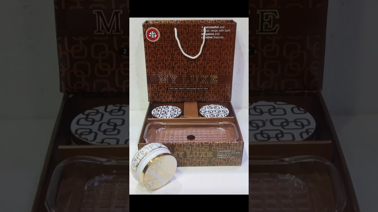 glass jar set with tray