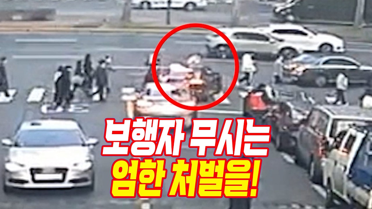 26610회. 사람 건너고 있는 횡단보도를 뚫고 지나가려다 사람을 쳤네요