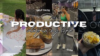 Productive Day In My 20s || Soft Girl Routine + Gym Session + Self Date + Church