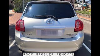 Toyota Corolla Auris rear roof spoiler removal