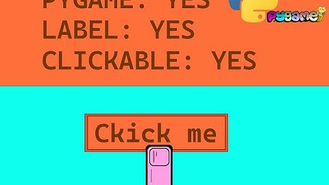 Pygame clickable label tutorial