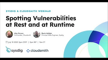 Spotting Vulnerabilities at Rest and at Runtime feat. Cloudsmith and Sysdig