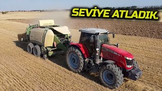 2 DEV MAKİNA TARLALARIMIZDA. MASSEY FERGUSON 7624, KRONE BİGPACK. BÜYÜK MAKİNALARLA BÜYÜK İŞ.