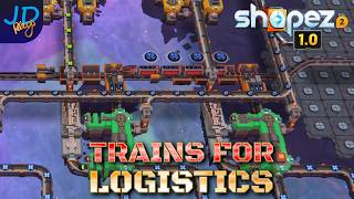 Trains for Long Distance Logistics for Emeralds🔺 In Shapez 2 🟦 Manufacture Mode