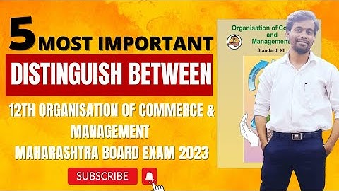 12TH 5 MOST IMP* | DISTINGUISH BETWEEN | OCM BOARD EXAM 2023 |