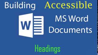 Accessible Word 2016 Documents Headings