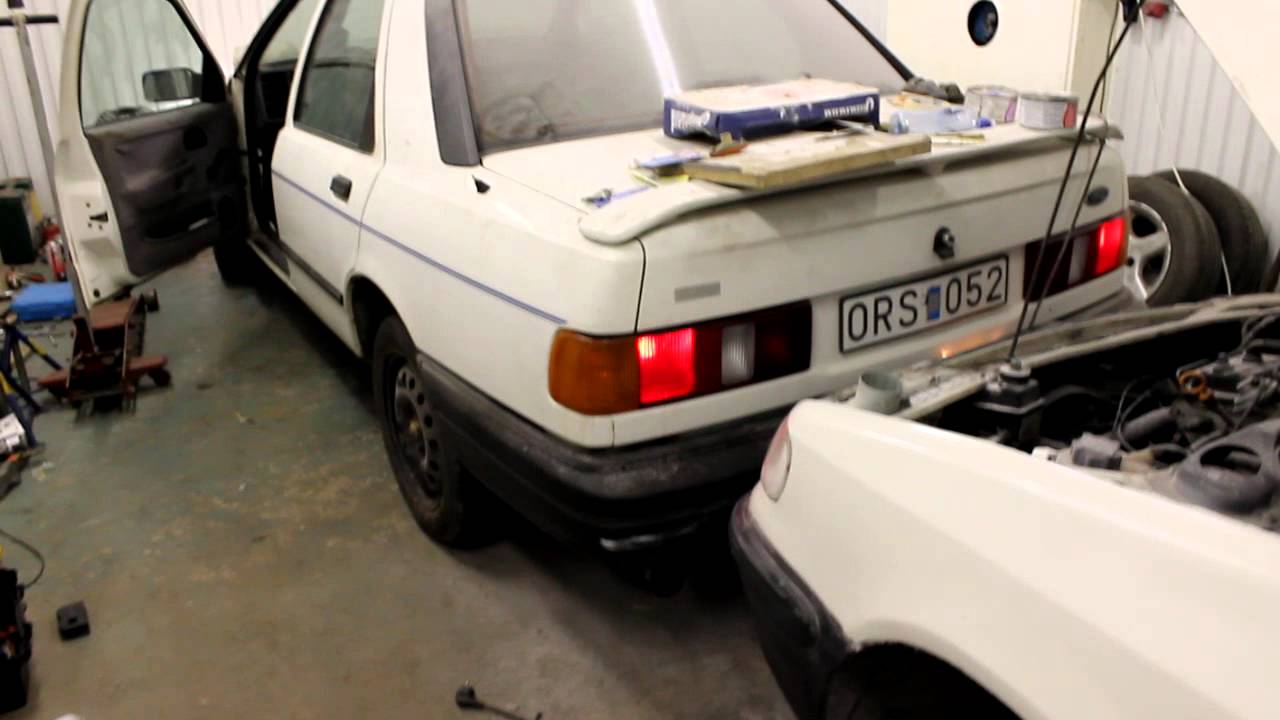 Ford sierra 2.9 v6 avgasljud - YouTube