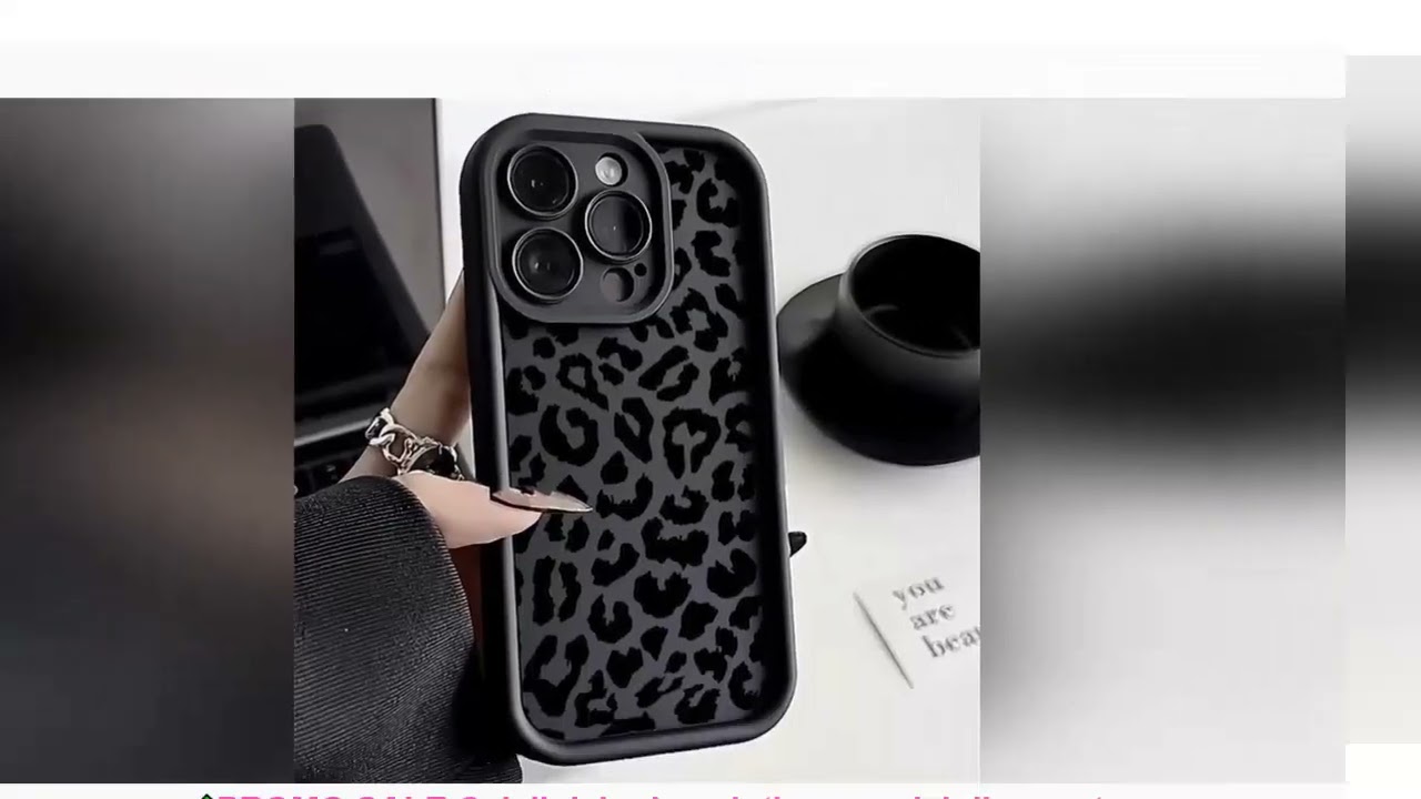 Black Leopard Print Pattern Silicone Phone Case For iPhone 11 12 13 14 15 16 Pro Max 16E X XS XR 7 8