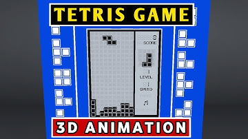 Brick Game 3D Animation | Tetris Game |
