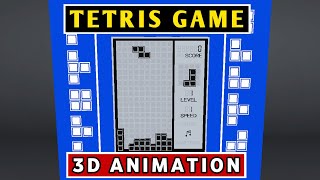 Brick Game 3D Animation | Tetris Game | screenshot 3