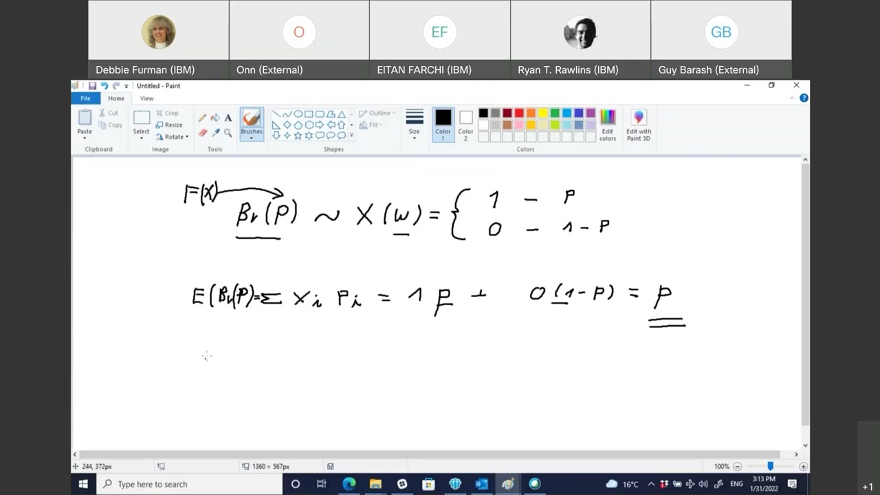 Use of Bernoulli variable to empirically estimate a distribution