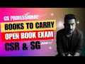 CSR Open Book | BOOKS To Carry In EXAMS | CS Tushar Pahade