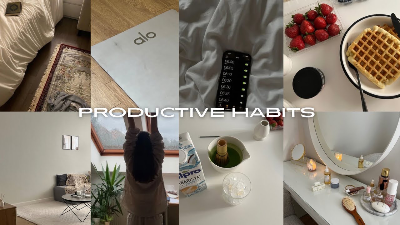 PRODUCTIVE HABITS | روتين و عادات صحية راح ترجع شغفك للحياة🌱🌤️🥗🧘🏻‍♀️💧