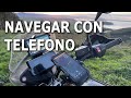 Navegación con teléfono en moto.