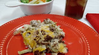 Cheesy Hamburger and Veggie Casserole