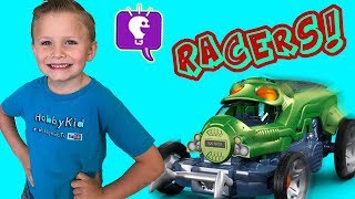 Bug Racers! LIVE Cricket Car Racing + Loser Fed to Frog, Family Fun HobbyKidsTV