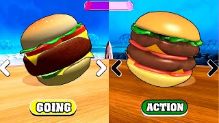 Going Balls vs Action Balls Reverse! Blue Hamburger Balls Battle SpeedRun Gameplay screenshot 2